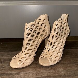 Gold shimmer heels
